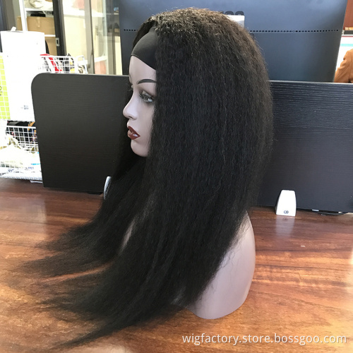 headband wig curly human hair,glueless lace wigs 100% virgin human hair cuticle,unprocessed black human hair wigs